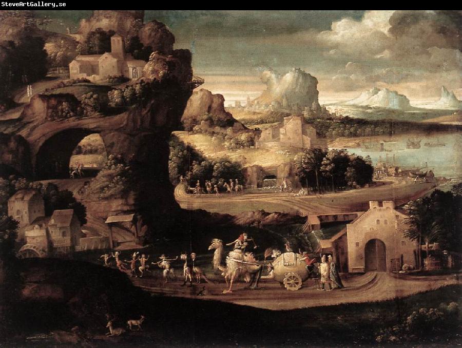 CARPI, Girolamo da Landscape with Magicians fs